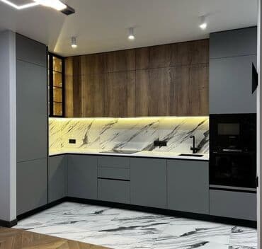 kapron çənlər: Кухонный гарнитур на заказ, Самозакрывающие петли, MDF, Нет кредита, Бесплатная доставка — 16