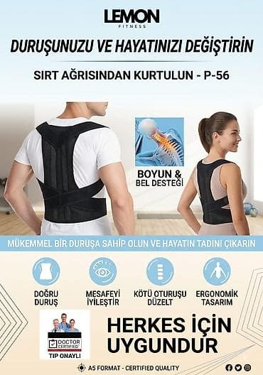 Tibbi məhsullar: LEMON Fitness P-56 duruş korrektoru - Boyun və bel dəstəyi: onurğa — 1