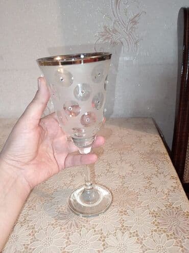 Mətbəx aksesuarları: Qədəhlər, rəng - Gümüşü, Şüşə, 6 ədədli dəst, Türkiyə — 8