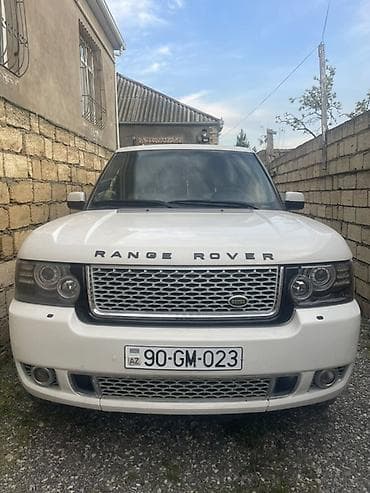 Range Rover (L322) – ağ rəngli, tam ölçülü premium SUV. Texniki və