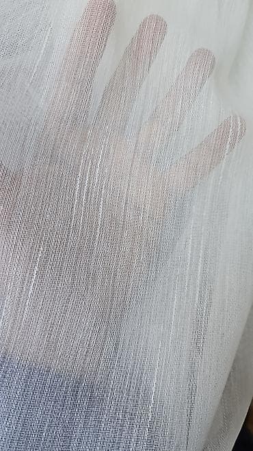 açar seti: Ağ rəngli, incə toxumalı tül/parça - Material: yüngül, şəffaf və — 1