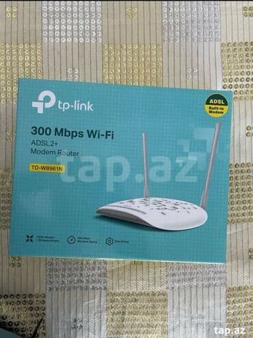 adsl modem: TP-Link TD-W8961N ADSL2+ modem-router. 300 Mbps sürətə malik Wi-Fi — 1
