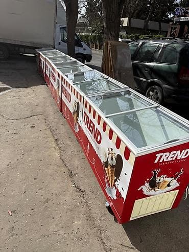 Dondurma üçün şüşə qapaqlı şkaf tipli dondurucu vitrin - Brend — 1