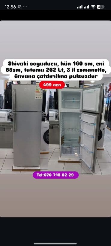 shivaki soyuducu: Soyuducular anbardan satiş.WhatsaApp-a yazin.Modellərin qimətlərini — 52