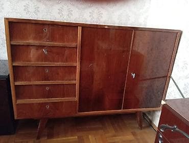 2el dolablar: Klassik taxta bufet/komod - Material: təbii ağac üzərində parlaq lak — 1