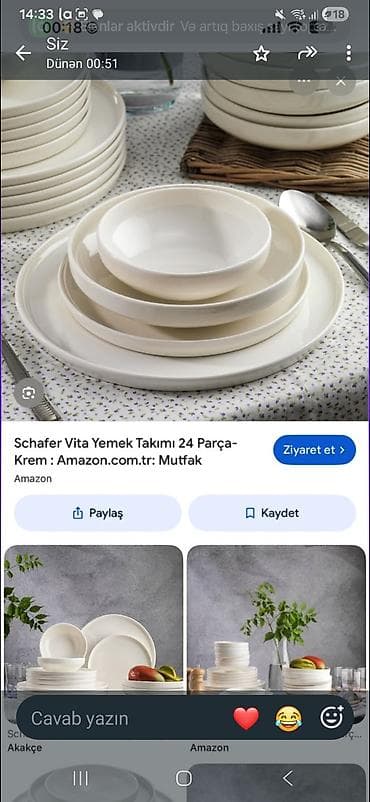 Nahar dəsti, rəng - Bej, Keramika, Schafer lalafo.az -da Nahar dəsti, rəng - Bej, Keramika, Schafer