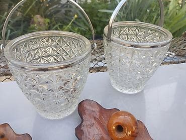 Kəsik naxışlı şüşədən hazırlanmış 2 ədəd buz vedrəsi dəsti. - lalafo.az -da Kəsik naxışlı şüşədən hazırlanmış 2 ədəd buz vedrəsi dəsti. -