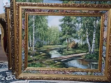 Məhsul dekorativ tablolar dəsti Təsvir: - Yağlı boya üslubunda