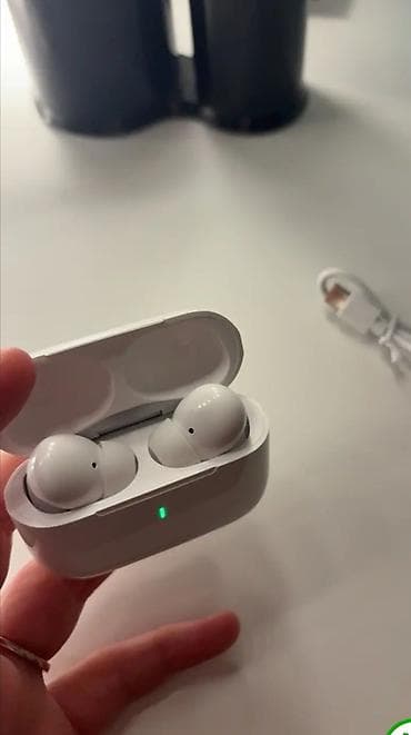 Qulaqcıqlar: Tam simsiz qulaqlıq – ağ rəng, şarj qutusu və USB‑A dan USB‑C‑yə kabel — 2