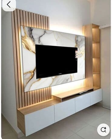 obşifka taxta: Düz TV altlığı, Polkalı, Taxtalı — 3