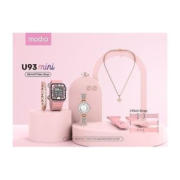 zergerlik: Kateqoriya: Smart saatlar Brend: Modio Model: U93 Mini pink Qiymət — 1