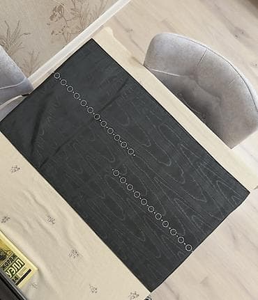 hermes tekstil: Masa üçün dekorativ runner - Rəng: qara - Dizayn: ortadan diaqonal — 2