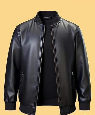 Cinslər: Qara rəngli kişi bomber gödəkçə - Minimalist dizayn: klassik bomber — 2