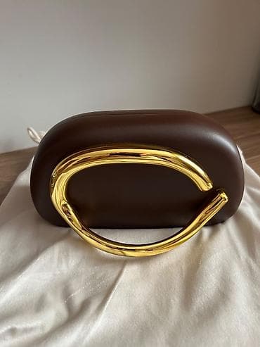 ted baker: Qadın çantası – qəhvəyi mini clutch - Material: hamar teksturalı — 4