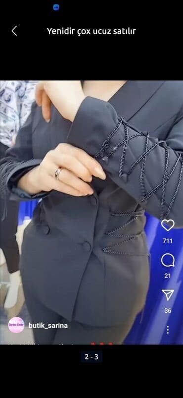 messi'nin forması: Qadın kostyumu – şık qara rəngdə iki hissəli dəst: - Klassik yaxalı — 2