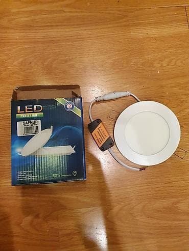 LED lampalar: Led spot 3 ədəd - 6 AZN. 1 ədədi 3 AZN alınıb. Yenidi, ölçüsünə görə — 1