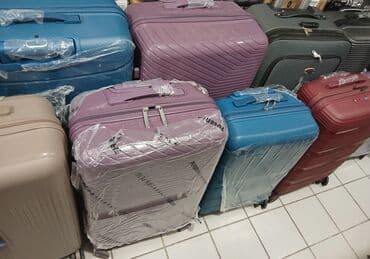 formula bilet: 3-lü sərt korpuslu çamadan dəsti – pudra/çəhrayı rəng Kicik Razmer - — 8