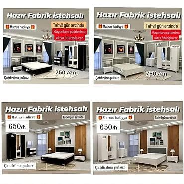 Hazır Fabrik istehsalı yataq otağı dəstləri Tərkib: - 2 qapılı və ya