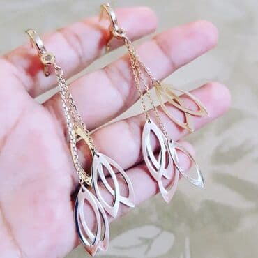 sirqalar qizil: Sırğa, Sarı qızıl, 585 Əyar, 537 g — 2