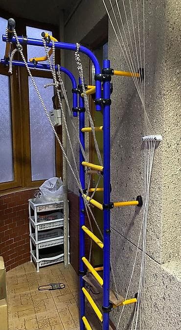 turnik ev ucun: Uşaq üçün ev tipli idman kompleksi – divara bərkidilən turnik və — 2