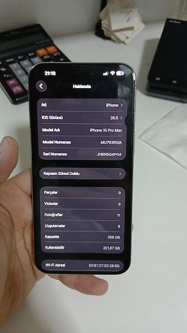 processor core i7: IPhone 15 Pro Max, 256 GB, Desert Titanium, Face ID — 4
