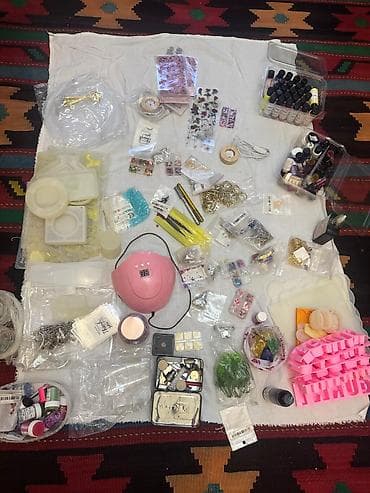 Balta və nacaqlar: Az işlənib 3-4dəfə Rezin əl işləri və dırnaq dizaynı üçün tam dəst - — 4