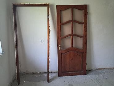 hamam ara kesmeleri: Taxta otaq qapıları dəsti - Material: tam ağac (təbii teksturalı — 4