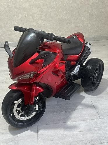 Uşaq üçün elektrik maşınları: Uşaq üçün elektrik motosiklet Qırmızı rəngli, sport üslubda — 2