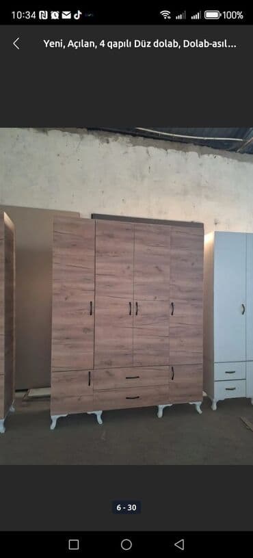 polkalı şkaf: Yeni, Açılan, 3 qapılı Düz dolab, Qarderob, paltar dolabı, Türkiyə — 13