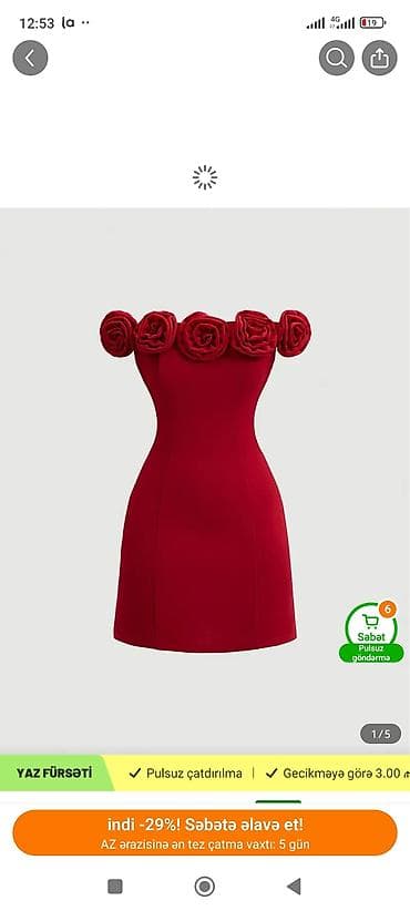 debli donlar instagram: Qırmızı rəngli, qolsuz mini don. Bədənə oturan kəsimlə hazırlanıb — 1