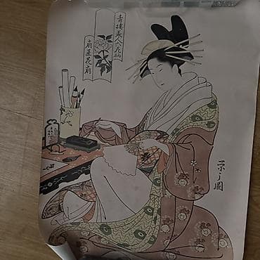 Ukiyo-e üslubunda yapon qravür reproduksiyası – /çərçivəsiz poster - — 4