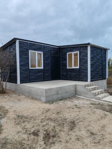 Modul tipli kiçik ev – hazır quraşdırılmış - Xarici görünüş: qrafit — 1