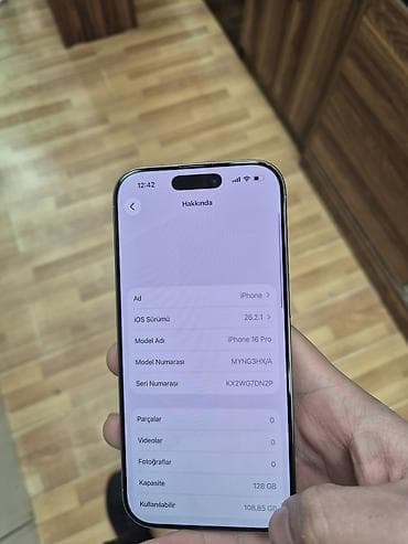 pleystein 4 pro: IPhone 16 Pro, 128 GB, Natural Titanium, Simsiz şarj, Face ID — 3