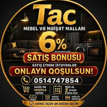 Tac – mebel və məişət malları - Bütün məhsullara 6% satış bonusu - — 1