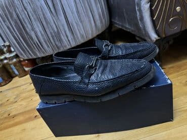 parça mokasinlər: Temiz deri - Rəng: Qara - Material: Fakturalı (ilan dərisi formalı — 1