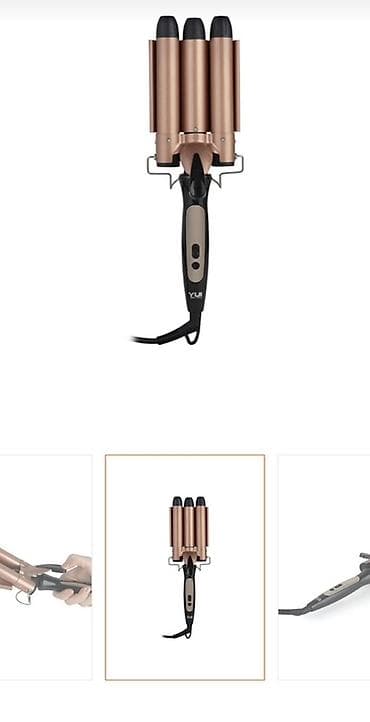 ТВ и видео: YUI Good Choice 25 mm Digital Hair Curler – 3 borulu dalğa verən saç — 2