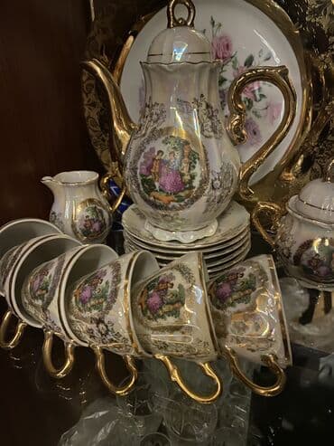 кофейный сервиз мадонна: Qəhvə dəsti, rəng - Gümüşü, Farfor, Madonna, 6 nəfərlik, Çexiya — 2