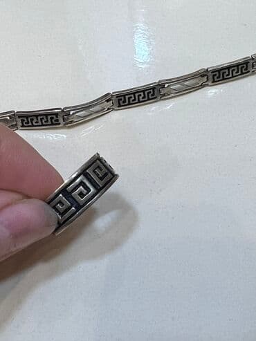 Dəstə daxildir: Bilərzik, Üzük, Gümüş, 925 Əyar, 22 g