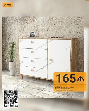 Minimalist üslubda komod - Model: LA MINI - Ölçülər: Dərinlik 42 sm × — 1