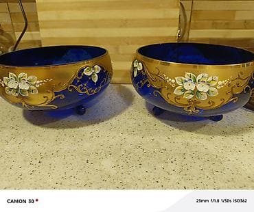 Məhsul: Büllur dekorativ qablar (2 ədəd) - Material: qalın