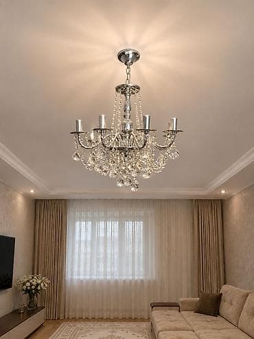 dekor perde: Çılçıraq, 6 lampa, Xrustal — 1