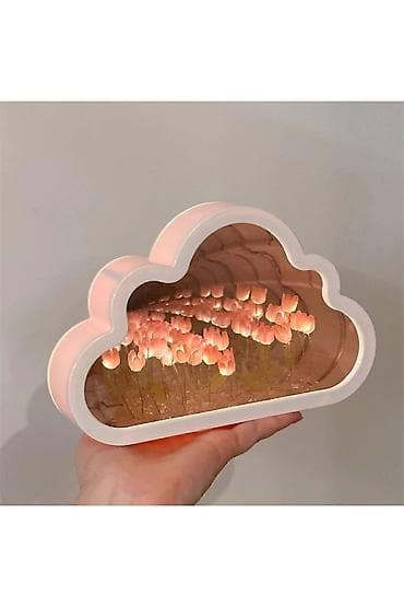 stolüstü işıq: Bulud formalı dekorativ LED masa lampası - Dizayn: Bulud silueti olan — 5