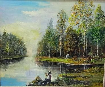 Peşəkar rəssam tərəfindən kətan üzərində yağlı boya ilə çəkilmiş gözəl