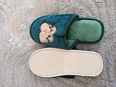 женские бабуши: Домашние тапочки, Размер: 37, цвет - Зеленый, Новый — 2