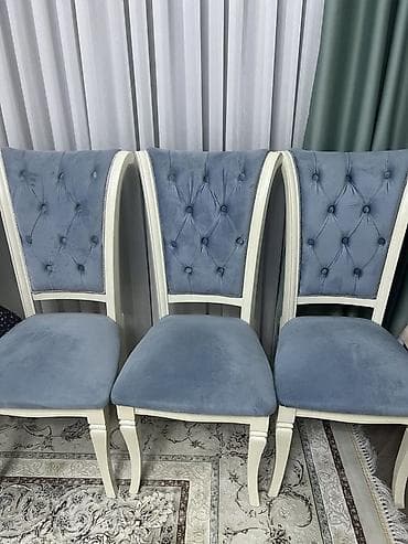 usdul usdol: Qonaq otağı üçün, Qatlanmayan, rəng - Göy Stul — 1