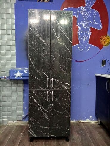 шкаф стеллаж: Dolab yenidir ölçüsü 170 hunduru eni 55 dərinlik 45 rəng qara mermer — 3
