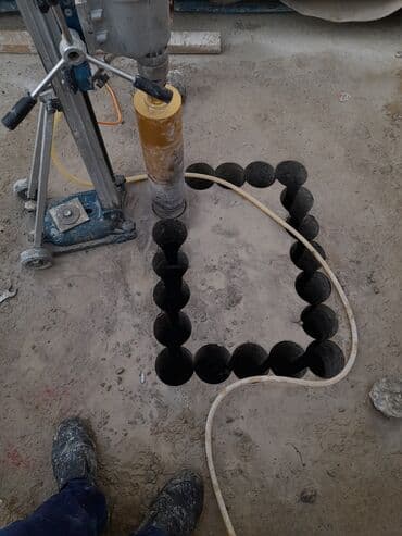 işlənmiş plastik qapi pencere: Beton deşme ve kesme işleri — 1