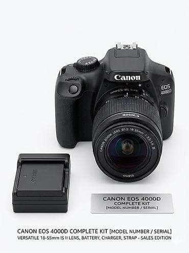 Canon EOS 4000D Complete Kit - Fotoaparat: Canon EOS 4000D (DSLR) -