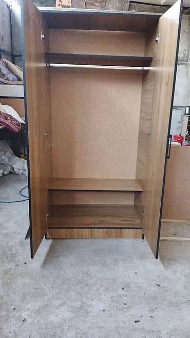 kitab skafi: Yeni, 2 qapılı, Qəhvəyi, Taxta, Açılan, Düz dolab — 3