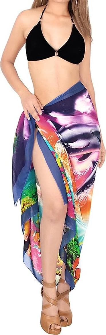 Parça/Sarafan – Palermo - Naxış: delfinlər, tropik balıqlar, mərcan — 2